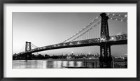 Framed Queensboro Bridge and Manhattan from Brooklyn, NYC