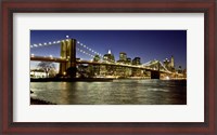 Framed Panoramic View of Lower Manhattan at dusk, NYC