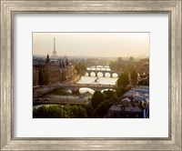 Framed Bridges over the Seine River, Paris Sepia 2