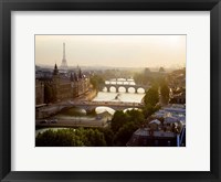 Framed Bridges over the Seine River, Paris Sepia 2