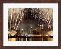 Framed Fireworks on Manhattan, NYC