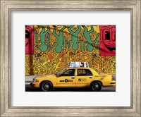 Framed Taxi and Mural painting, NYC