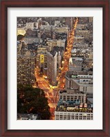 Framed Aerial View of Flatiron Building, NYC