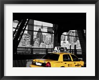 Framed Taxi on the Queensboro Bridge, NYC