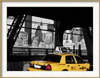 Framed Taxi on the Queensboro Bridge, NYC