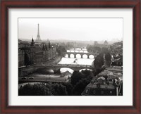 Framed Bridges over the Seine River, Paris 2