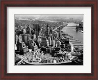 Framed Aerial View of Manhattan