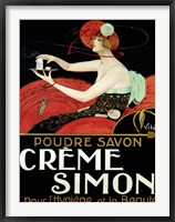 Framed Creme Simon, ca. 1925