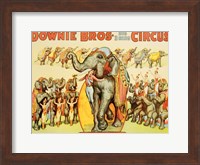 Framed Downie Bros. Big 3 Ring Circus, 1935