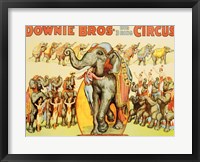 Framed Downie Bros. Big 3 Ring Circus, 1935