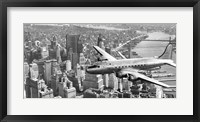 Framed Flying over Manhattan, NYC