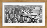 Framed Flying over Manhattan, NYC