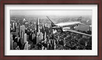 Framed DC-4 over Manhattan, NYC