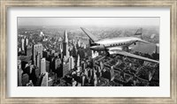 Framed DC-4 over Manhattan, NYC