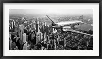 Framed DC-4 over Manhattan, NYC