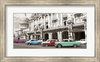 Framed Vintage American Cars in Havana, Cuba