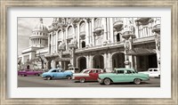 Framed Vintage American Cars in Havana, Cuba