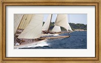 Framed Vintage Sailboats Racing