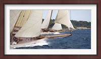 Framed Vintage Sailboats Racing