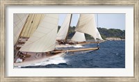 Framed Vintage Sailboats Racing
