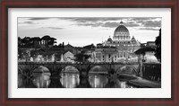 Framed Night View at St. Peter's Cathedral, Rome