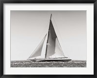 Framed Classic  Racing Sailboat