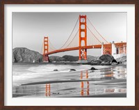 Framed Baker Beach and Golden Gate Bridge, San Francisco 1