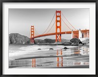 Framed Baker Beach and Golden Gate Bridge, San Francisco 1