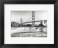 Framed Baker Beach and Golden Gate Bridge, San Francisco 2