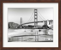 Framed Baker Beach and Golden Gate Bridge, San Francisco 2