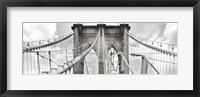 Framed Morning on Brooklyn Bridge, NYC