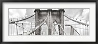 Framed Morning on Brooklyn Bridge, NYC