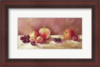 Framed Cherries and Apples (detail)