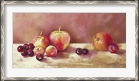 Framed Cherries and Apples (detail)