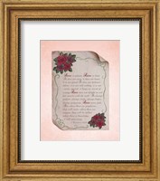 Framed Corinthians 13:4-8 Love is Patient - Rose Border Pink