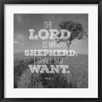 Framed Psalm 23 The Lord is My Shepherd - Field