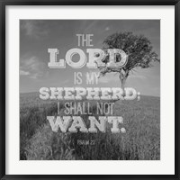 Framed Psalm 23 The Lord is My Shepherd - Field