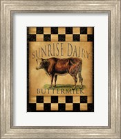 Framed 'Sunrise Dairy' border=