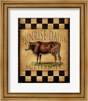 Framed 'Sunrise Dairy' border=