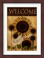 Framed Sunflowers Welcome