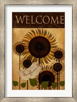Framed Sunflowers Welcome