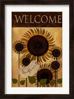 Framed Sunflowers Welcome