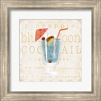 Framed Blue Lagoon Cocktail