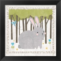Framed 'Woodland Hideaway Bunny' border=