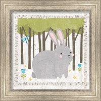 Framed 'Woodland Hideaway Bunny' border=