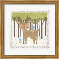 Framed Woodland Hideaway Deer