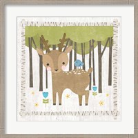 Framed Woodland Hideaway Deer