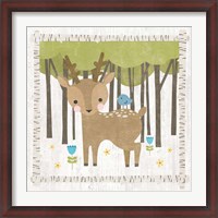 Framed Woodland Hideaway Deer