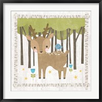 Framed Woodland Hideaway Deer