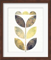 Framed Golden Flower I